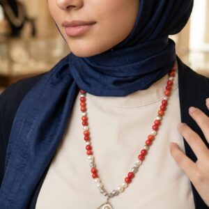 عقد من اللؤلؤ والمرجان ودلايه