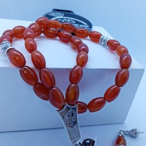 سبحه عقيق احمر 33 حبايه